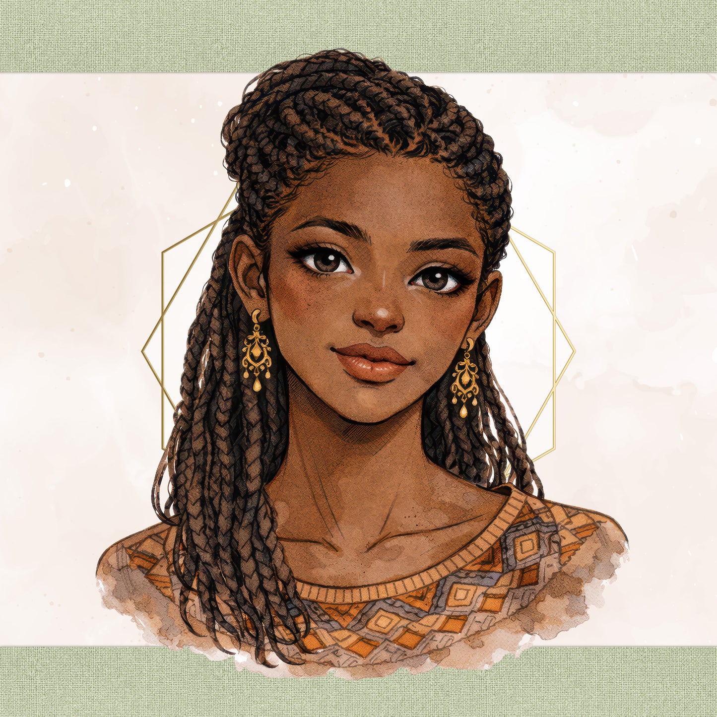 35 Soft Soul Girl Portraits: Distressed & Textured Mixed Media Style Patterns – PNG Bundle