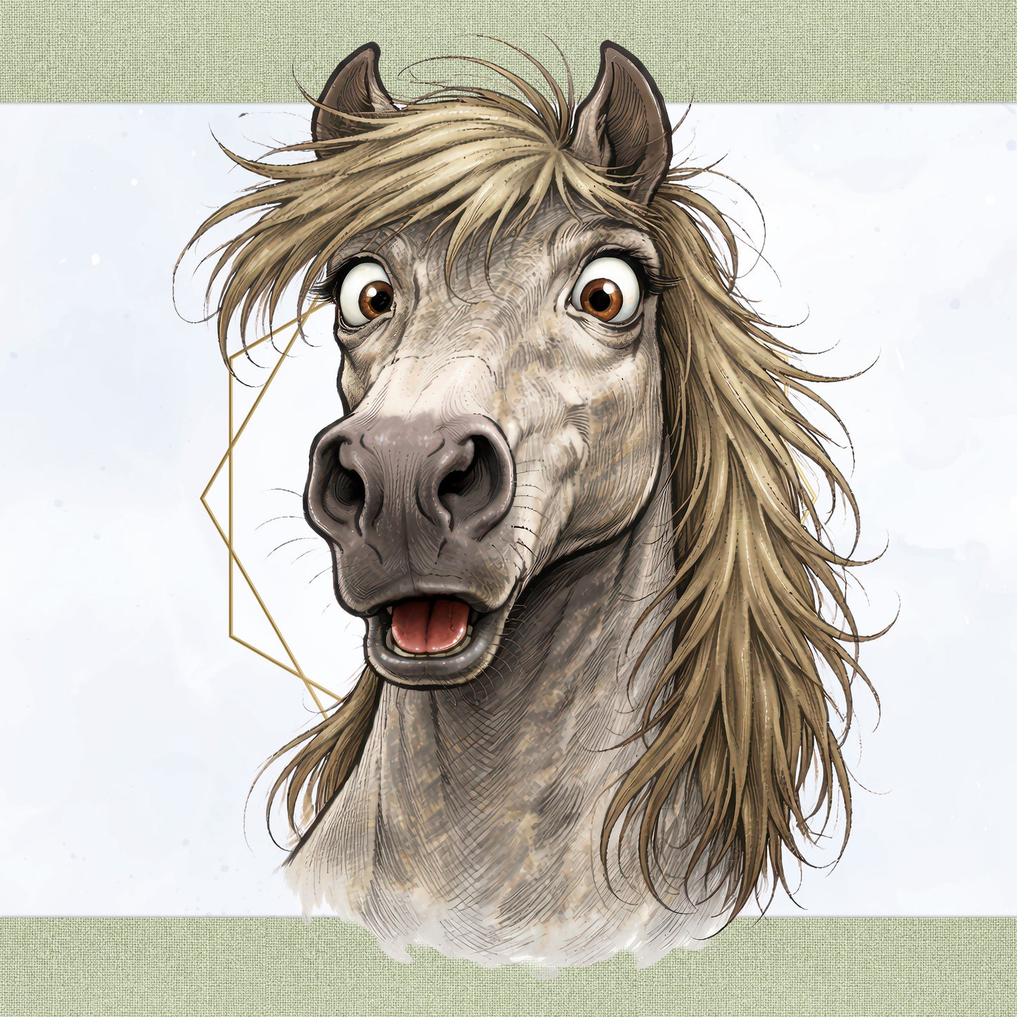 46 Expressive Equines: Sketchy & Cartoon’ish Horse Portraits – PNG Bundle