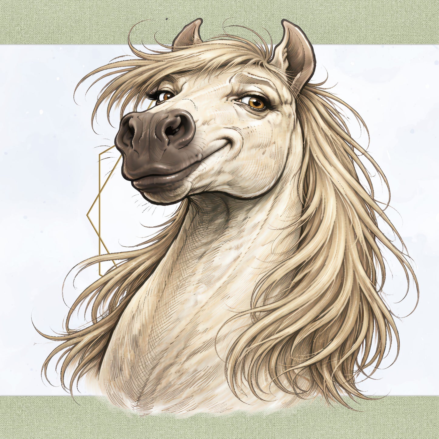 46 Expressive Equines: Sketchy & Cartoon’ish Horse Portraits – PNG Bundle