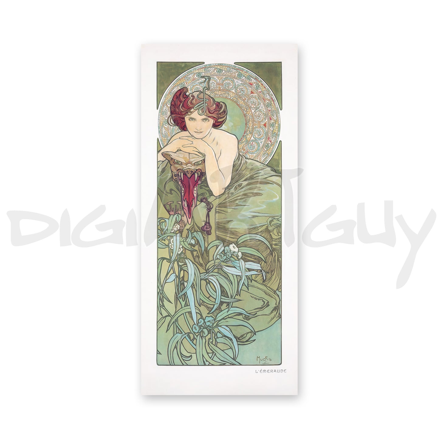 L'Émeraude – Alphonse Mucha, The Precious Stones (1900) | Art Nouveau